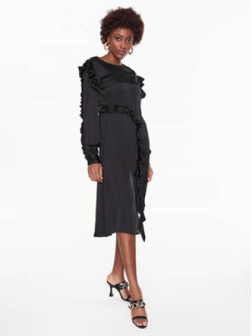 Remain Коктейльна сукня Light Satin Draped RM2206 Чорний Regular Fit Remain Коктейльна сукня Light Satin Draped RM2206 Чорний Regular Fit