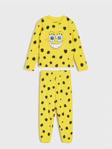 Піжамний комплект із двох предметів Spongebob - жовтий Піжамний комплект із двох предметів Spongebob - жовтий
