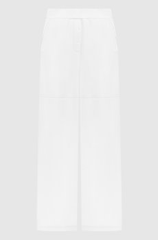 Белые утепленные спортивные штаны