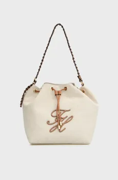 Женская белая льняная сумка ELEV SUMMER BUCKET Белый ONESIZE Tommy Hilfiger AW0AW18631