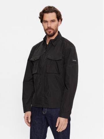 Calvin Klein Демісезонна куртка Recycled Light Shirt Jacket K10K107136 Чорний Regular Fit Calvin Klein Демісезонна куртка Recycled Light Shirt Jacket K10K107136 Чорний Regular Fit