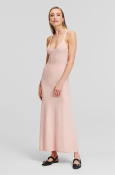 Женское розовое платье sleeveless knit dress Розовый M Karl Lagerfeld 245W1333