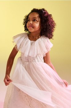 Тюлева сукня babydoll - кремовий