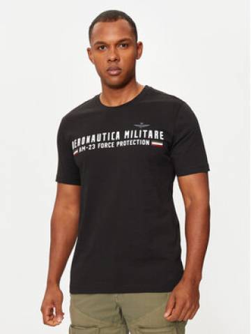 Aeronautica Militare Футболка 242TS1942J538 Чорний Regular Fit Aeronautica Militare Футболка 242TS1942J538 Чорний Regular Fit