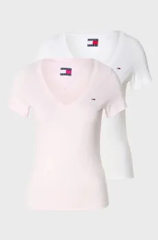 Женская футболка (2 шт) V-NECK Разноцветный XS Tommy Jeans DW0DW21367