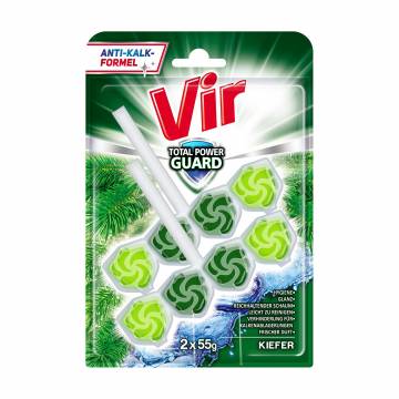 Туалетный блок Vir Total Power Guard Сосна, 2*55 г Туалетный блок Vir Total Power Guard Сосна, 2*55 г