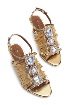 Кожаные сандалии Kurt Geiger London Jewel Fringe Sandal