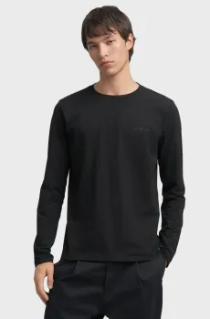 Мужской черный лонгслив Черный M Replay M3233 .000.23352P