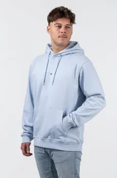 Мужское голубое худи TJM REG LINEAR LOGO Голубой XL Tommy Jeans DM0DM17985