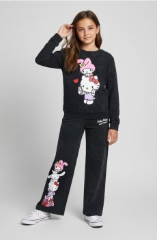 Футболка з принтом Hello Kitty - чорний