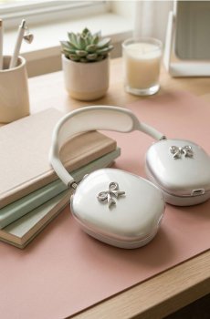 Чохли для навушників з декоративним бантом - clear