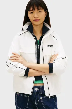 Женская белая ветровка PIPING Белый L Tommy Jeans DW0DW22324
