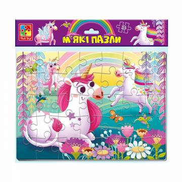 Мягкие пазлы А4 Vladi Toys Единороги, 30.5*34.5*5 см, от 3 лет, 35 элементов (VT1102-34) Мягкие пазлы А4 Vladi Toys Единороги, 30.5*34.5*5 см, от 3 лет, 35 элементов (VT1102-34)