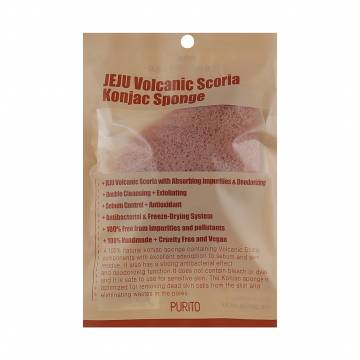 Конжаковый спонж Purito Bamboo Charcoal Konjac Sponge с бамбуковым углем Конжаковый спонж Purito Bamboo Charcoal Konjac Sponge с бамбуковым углем