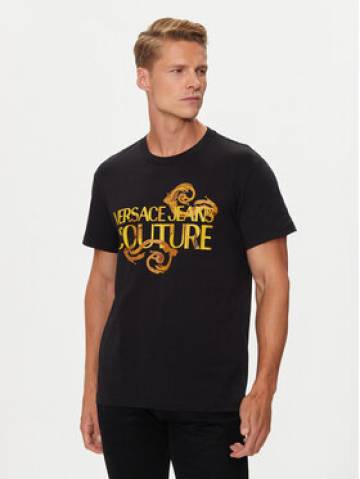 Versace Jeans Couture Футболка 76GAHG00 Чорний Regular Fit Versace Jeans Couture Футболка 76GAHG00 Чорний Regular Fit