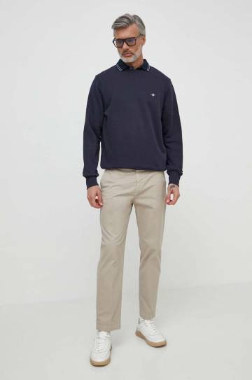 Кофта Gant мужская цвет синий с аппликацией Кофта Gant мужская цвет синий с аппликацией