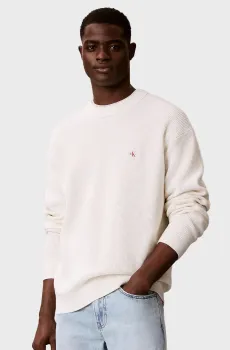 Мужской белый джемпер WAFFLE Белый L Calvin Klein Jeans LV04RD313G