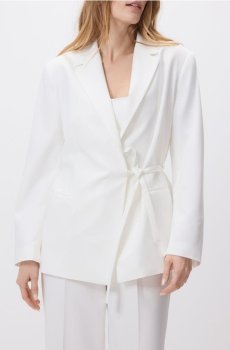 Reserved - Блейзер із зав’язкою - білий - 164IS-00X