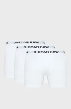 Мужские белые боксеры (3 шт) Boxer briefs Белый M G-Star RAW D23771,D516