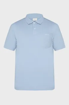 Мужское голубое поло SLUB TEXTURE Голубой L Gant 2005141