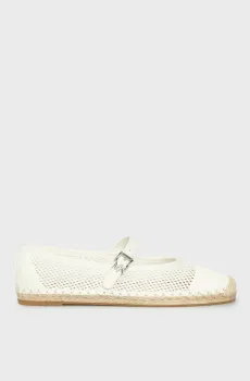 Женские белые балетки BALLET ESPADRILLE Белый 38.5 Michael Kors 40S5LYFP2D