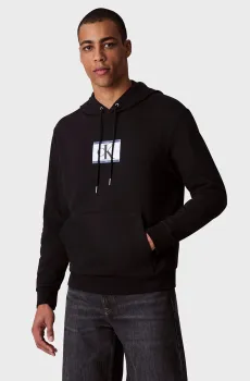 Мужское черное худи 350TERRY BOX GRAPHIC Черный M Calvin Klein LV04RC286G