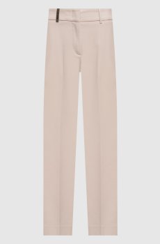 Бежевые брюки с патчем