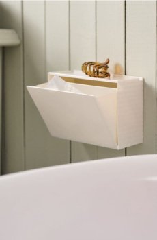 Настінний контейнер для зберігання з відкидною кришкою - білий