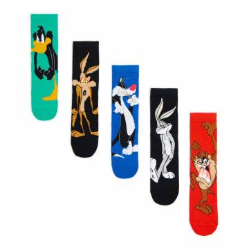 Cropp - Шкарпетки з принтом, 5 пар Looney Tunes - різнобарвний Cropp - Шкарпетки з принтом, 5 пар Looney Tunes - різнобарвний