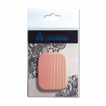 Спонж для макияжа db Cosmetic розовый прямоугольник в полоску 987, 1 шт Спонж для макияжа db Cosmetic розовый прямоугольник в полоску 987, 1 шт