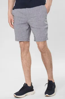 Мужские серые льняные шорты Серый 30 BOSS 50557537;466