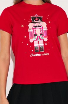 Майка з написом - червоний