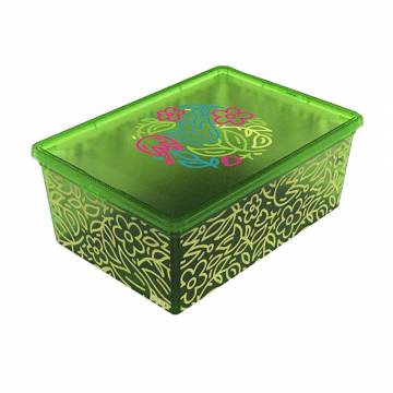 Контейнер для хранения с крышкой QUTU Light Box Flouresent Green 14*26*37 см, 10 л Контейнер для хранения с крышкой QUTU Light Box Flouresent Green 14*26*37 см, 10 л