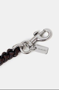 Кожаный брелок Coach