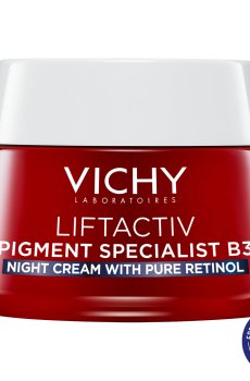 Ночной антивозрастной крем для коррекции пигментных пятен лица Vichy Liftactiv B3 с ретинолом, 50 мл