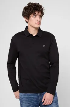 Мужское черное поло Черный S BOSS 50523917;002
