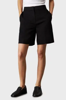Женские черные шорты LINEN BLEND SHORTS Черный 36 Calvin Klein K20K208380