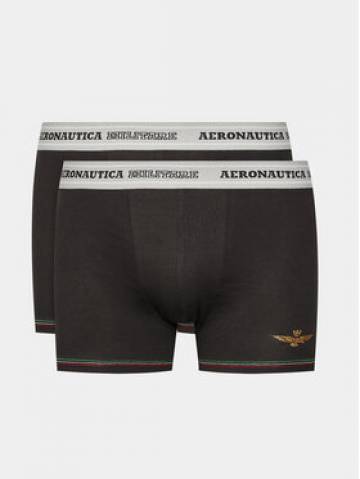 Aeronautica Militare Набір з 2 пар боксерів AM1UBX004 Чорний Aeronautica Militare Набір з 2 пар боксерів AM1UBX004 Чорний