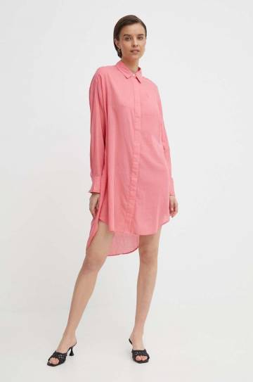 Хлопковое платье Mos Mosh цвет розовый mini oversize Хлопковое платье Mos Mosh цвет розовый mini oversize