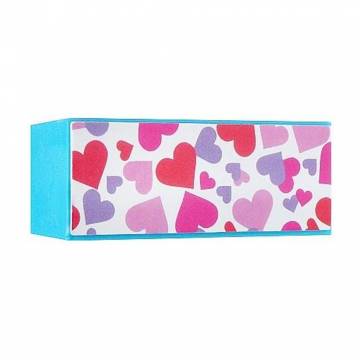 Шлифовальный баф для ногтей Avenir Cosmetics Podium 4-сторонний, белый в сердечках, 1 шт Шлифовальный баф для ногтей Avenir Cosmetics Podium 4-сторонний, белый в сердечках, 1 шт