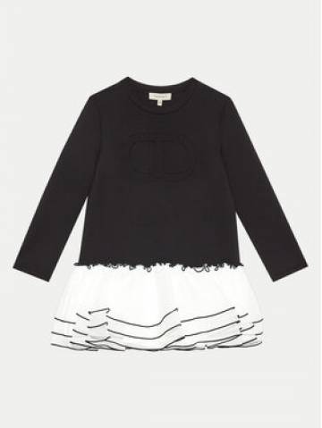 TWINSET Трикотажна сукня 242GJ2021 Чорний Regular Fit TWINSET Трикотажна сукня 242GJ2021 Чорний Regular Fit