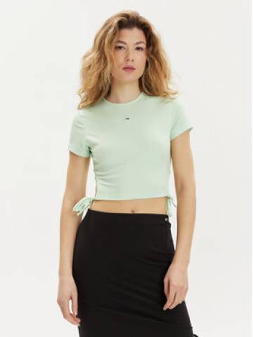 Tommy Jeans Футболка DW0DW17902 Зелений Slim Fit Tommy Jeans Футболка DW0DW17902 Зелений Slim Fit