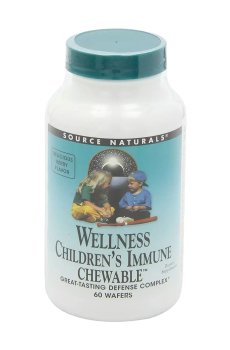 Поддержка иммунной системы для детей Source Naturals Wellness с ягодным вкусом, 60 жевательных конфет