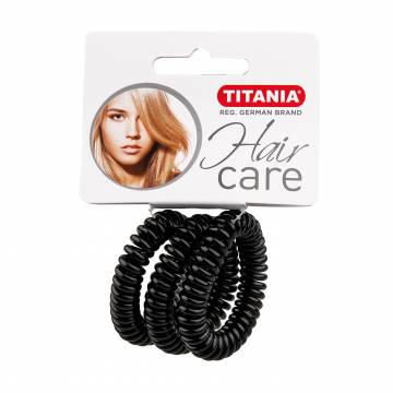 Набор резинок для волос Titania Аnti Ziep черные, 4 см, 3 шт (7917)