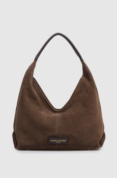 Коричневая замшевая сумка SUEDE