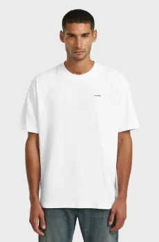 Мужская белая футболка Relaxed Белый M G-Star RAW D28588,D593