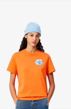 Женская оранжевая футболка Оранжевый 34 Lacoste TF2687P40