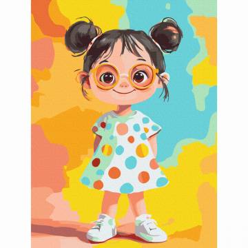 Картина за номерами Brushme Дівчинка-веселка 30х40 см (KBS0197)