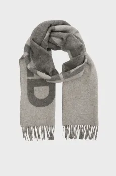 Мужской серый шерстяной шарф Серый ONESIZE Karl Lagerfeld 554137.805001;941