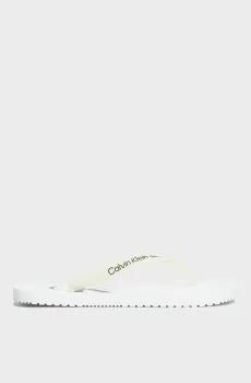 Женские белые вьетнамки BEACH SANDAL MONOLOGO Белый 36 Calvin Klein YW0YW01246